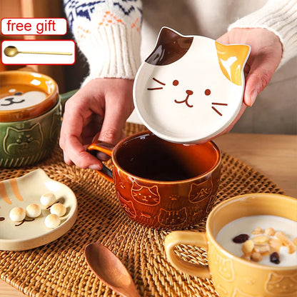 Cute Animal Mug, Japanese Style For Coffee and Tea, Shiba Inu, Cats, Panda Bear