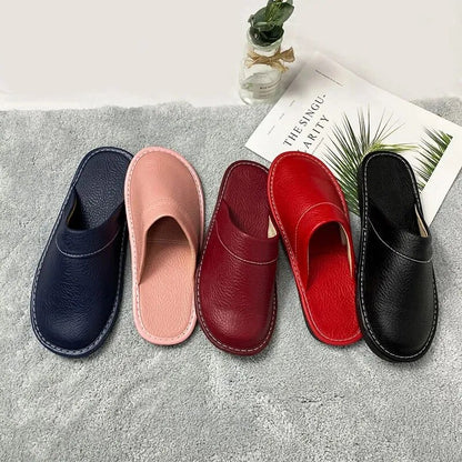 Indoor Men's Leather House Slippers