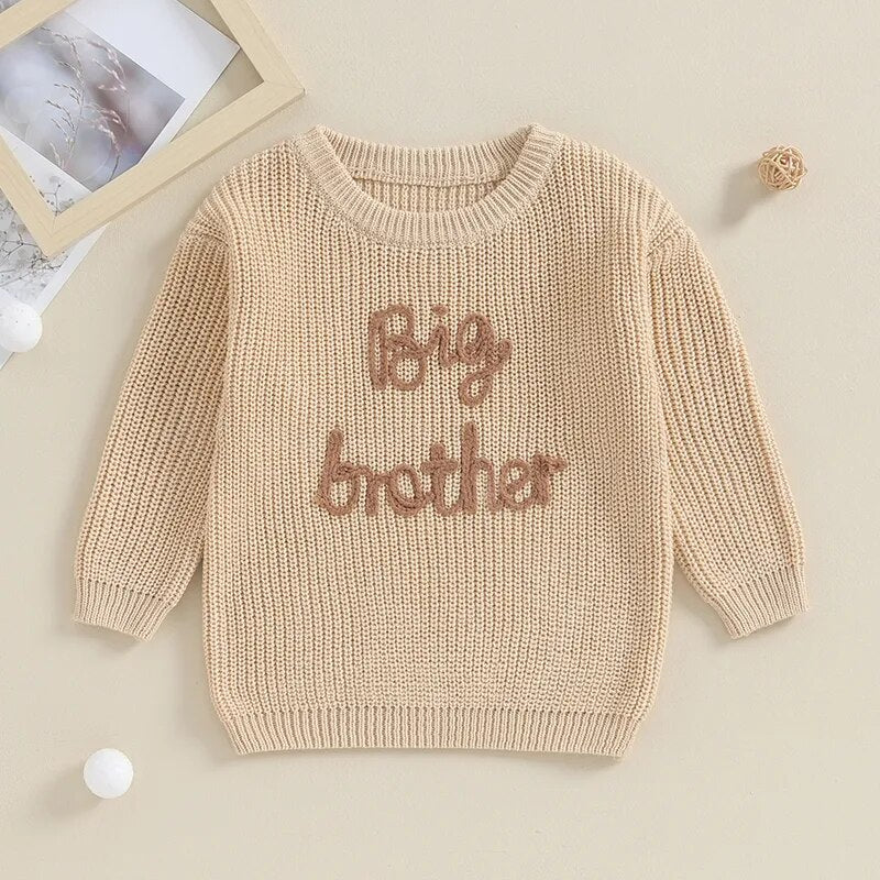 Embroidered Autumn/Winter Sweaters for Newborns and Toddlers