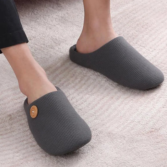 Litfun Warm Cotton Slippers For Women and Men Indoor Fluffy Slip-on Mules