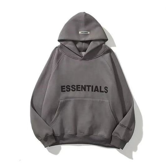 Essentials! Rubber Label Hoodies Premium 100% Cotton Pullover Men/Women Letter Print