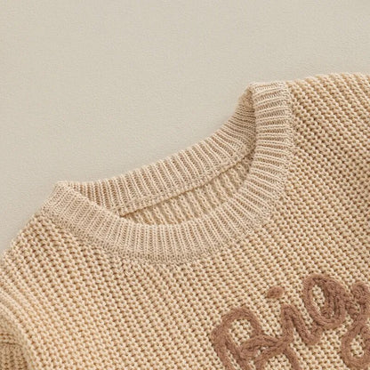 Embroidered Autumn/Winter Sweaters for Newborns and Toddlers