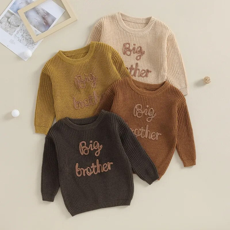 Embroidered Autumn/Winter Sweaters for Newborns and Toddlers