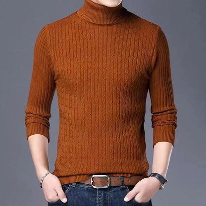 Knitted Wool Turtleneck Long Sleeve Sweaters For Men