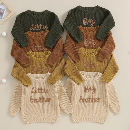 Embroidered Autumn/Winter Sweaters for Newborns and Toddlers