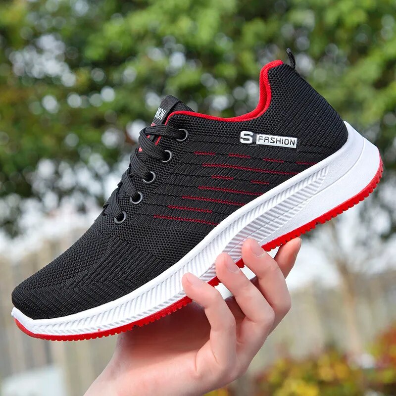 Men's Sports AirMesh Comfortable Sneakers with Thick Sole Platform